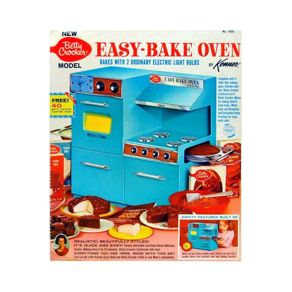 Easy-Bake Oven Toy Cooker Top 10 Christmas Toys 1972 retro kids cooking toy
