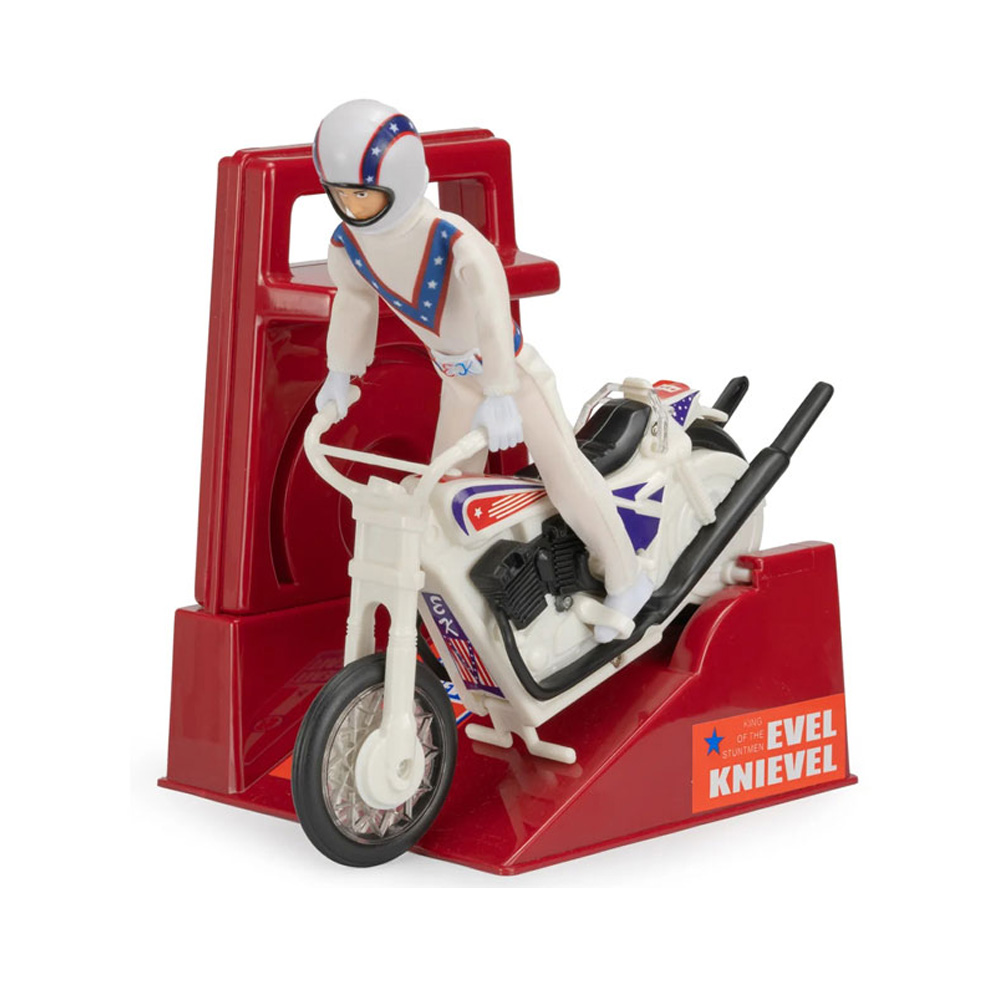 Evel Knievel Stunt Cycle Top 10 Christmas Toys 1973 wind-up stunt motorcycle toy