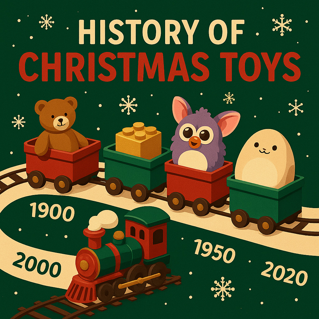 History of Christmas toys — explore DreamToys archives and festive trends on Top10Christmas.co.uk.