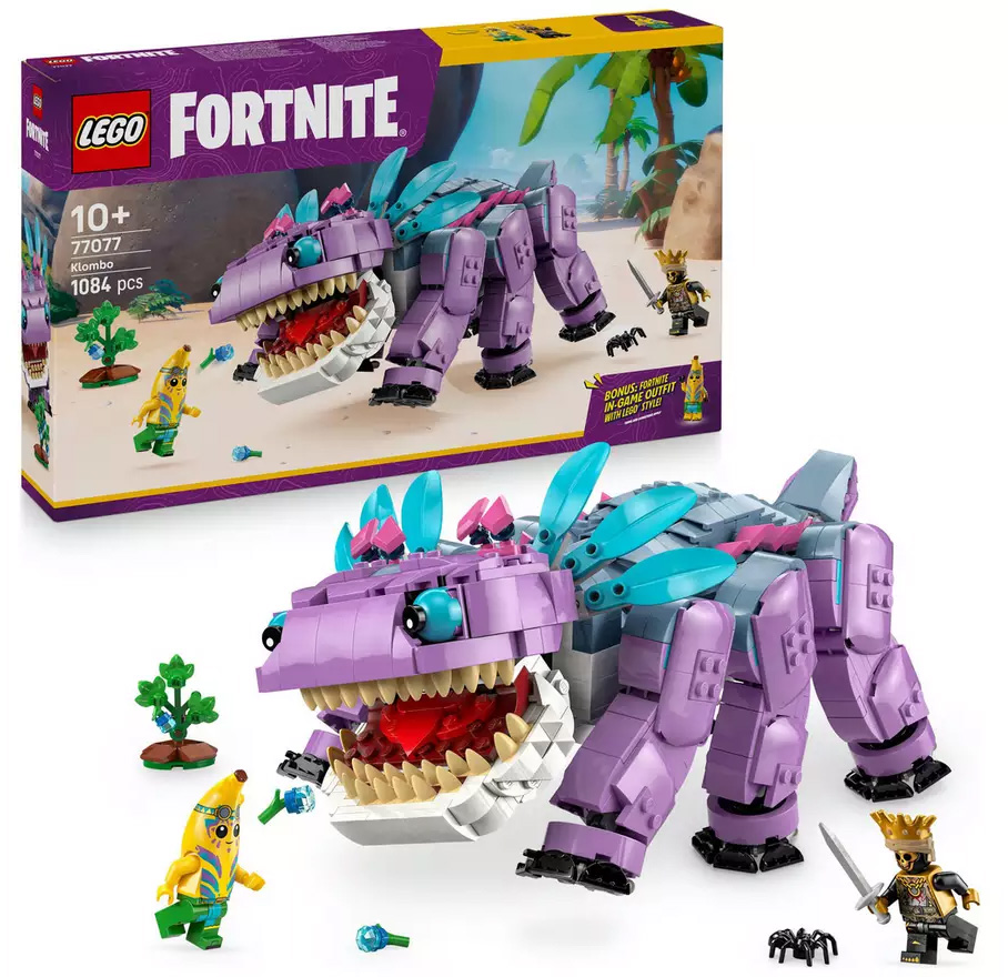 LEGO Fortnite Klombo Figure Creative Building Toy Set review festive LEGO Fortnite build 2025
