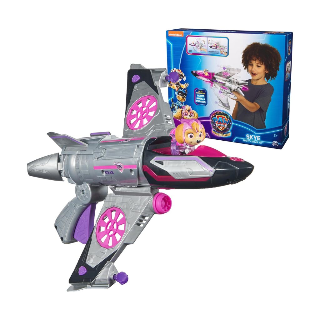 PAW Patrol Mighty Movie Skye Deluxe Vehicle image for review article – Christmas 2023