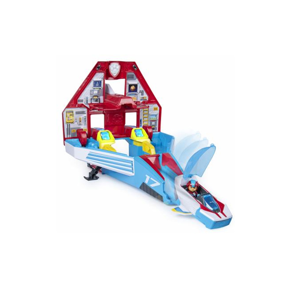 PAW Patrol Mighty Pups Mighty Jet Command Centre review product image showing dynamic rescue playset from Christmas 2019