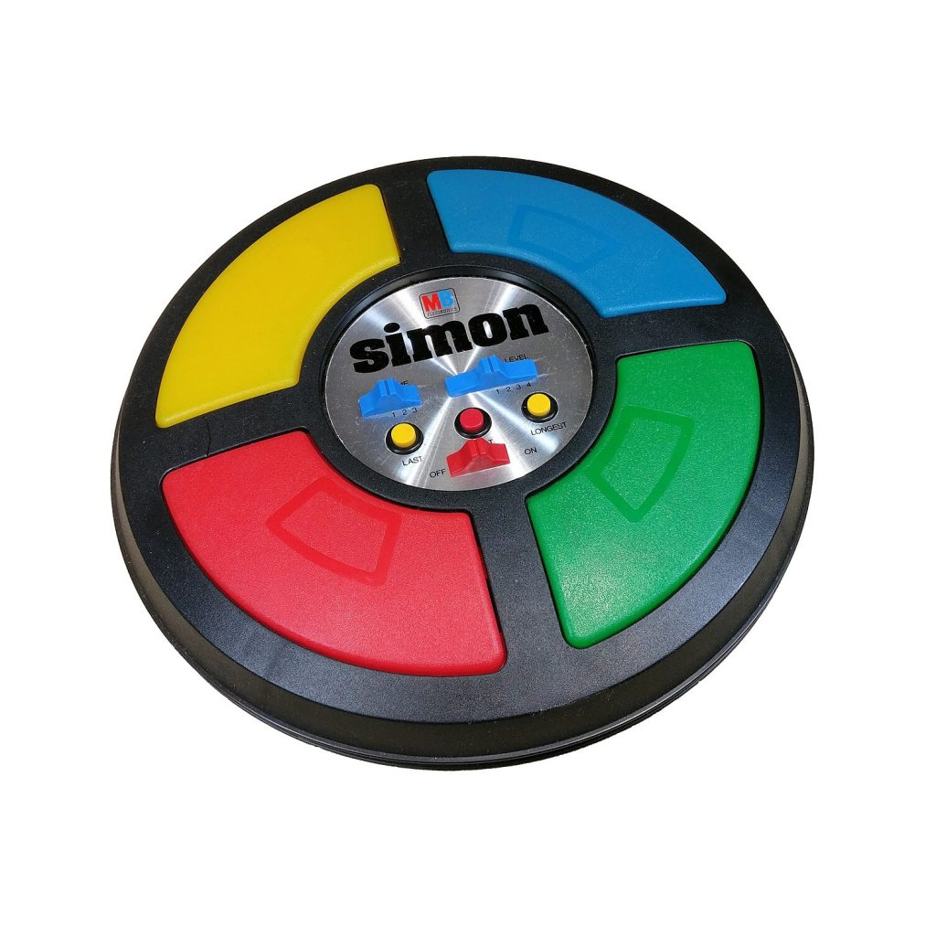 Simon Says Electronic Game Top 10 Christmas Toys 1978 memory lights and sounds challenge toy