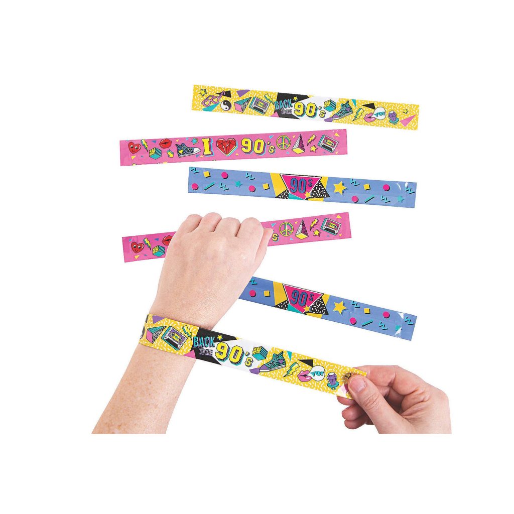 Slap Bracelets Top 10 Christmas Toys 1992 colourful snap wristbands schoolyard craze