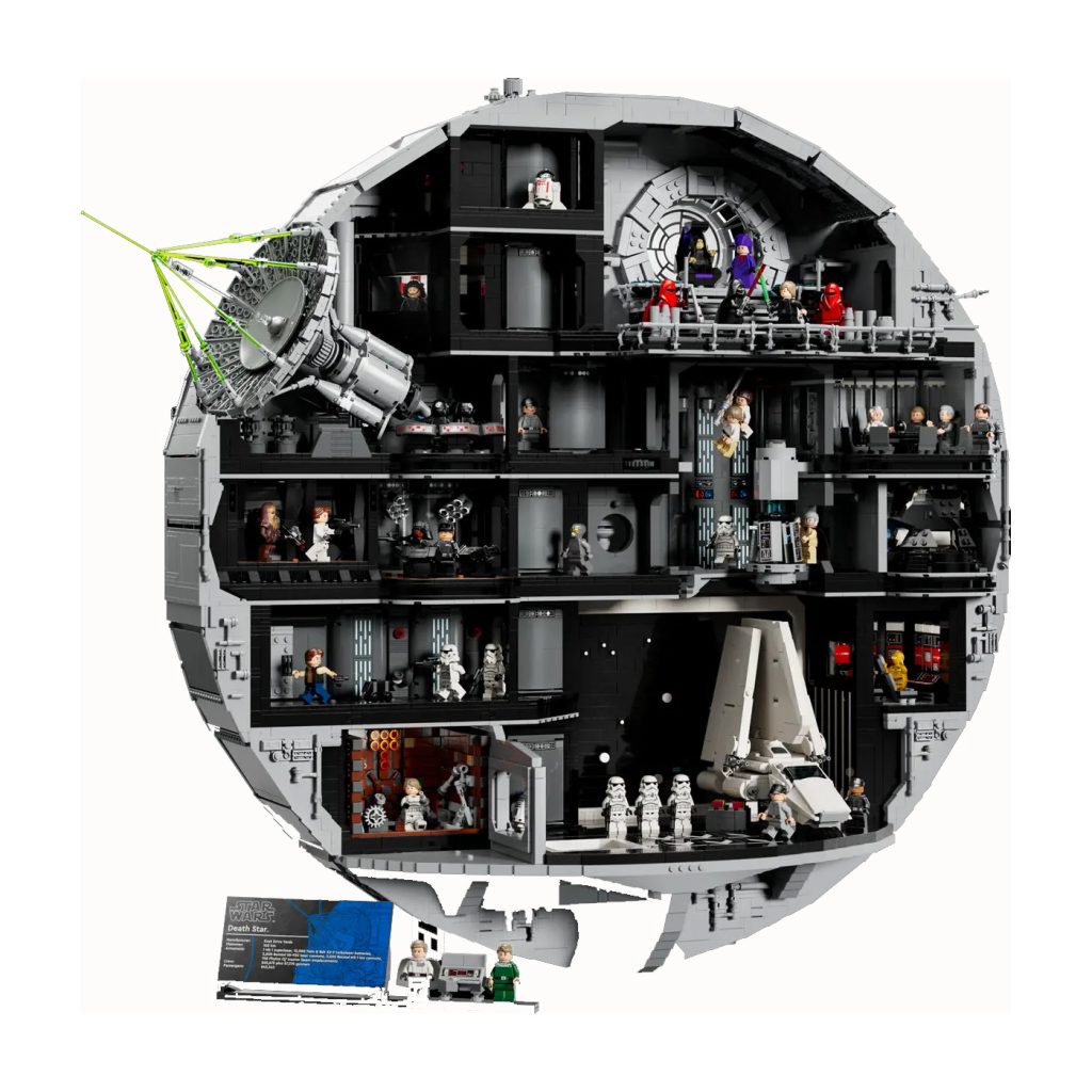 LEGO 75419 Death Star review showing Star Wars LEGO Death Star playset fully assembled.