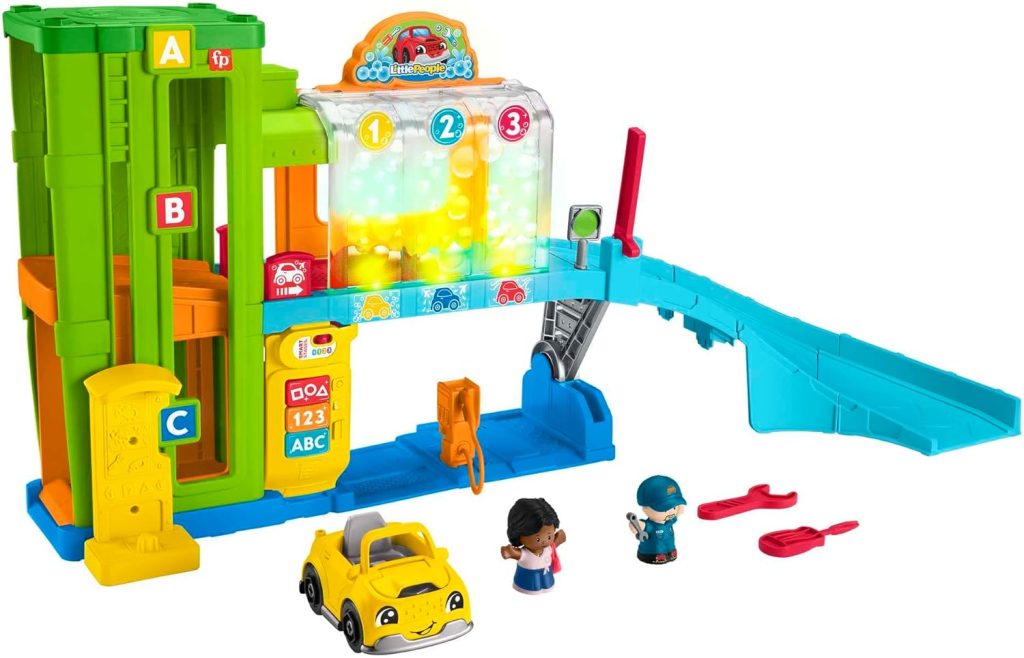 Little People Light-Up Learning Garage review image showing lights