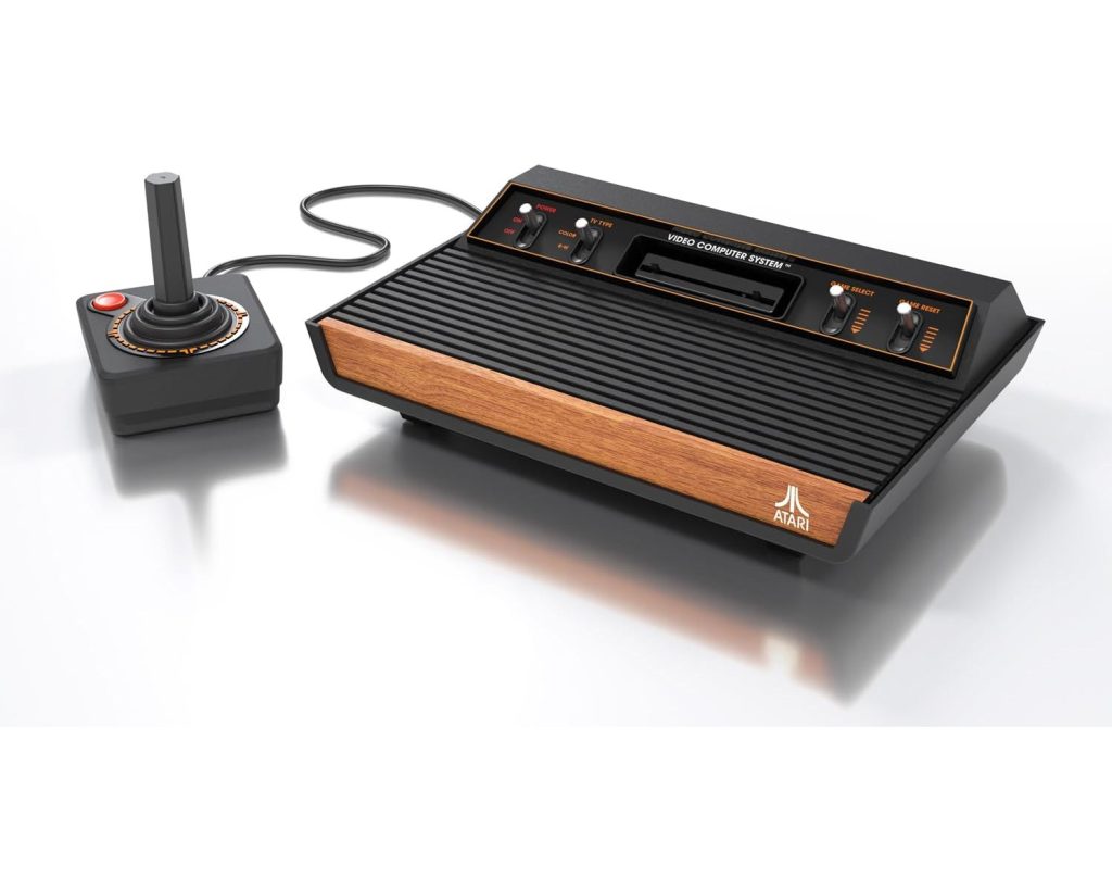 Atari 2600 Plus Review image showing retro console setup with joystick